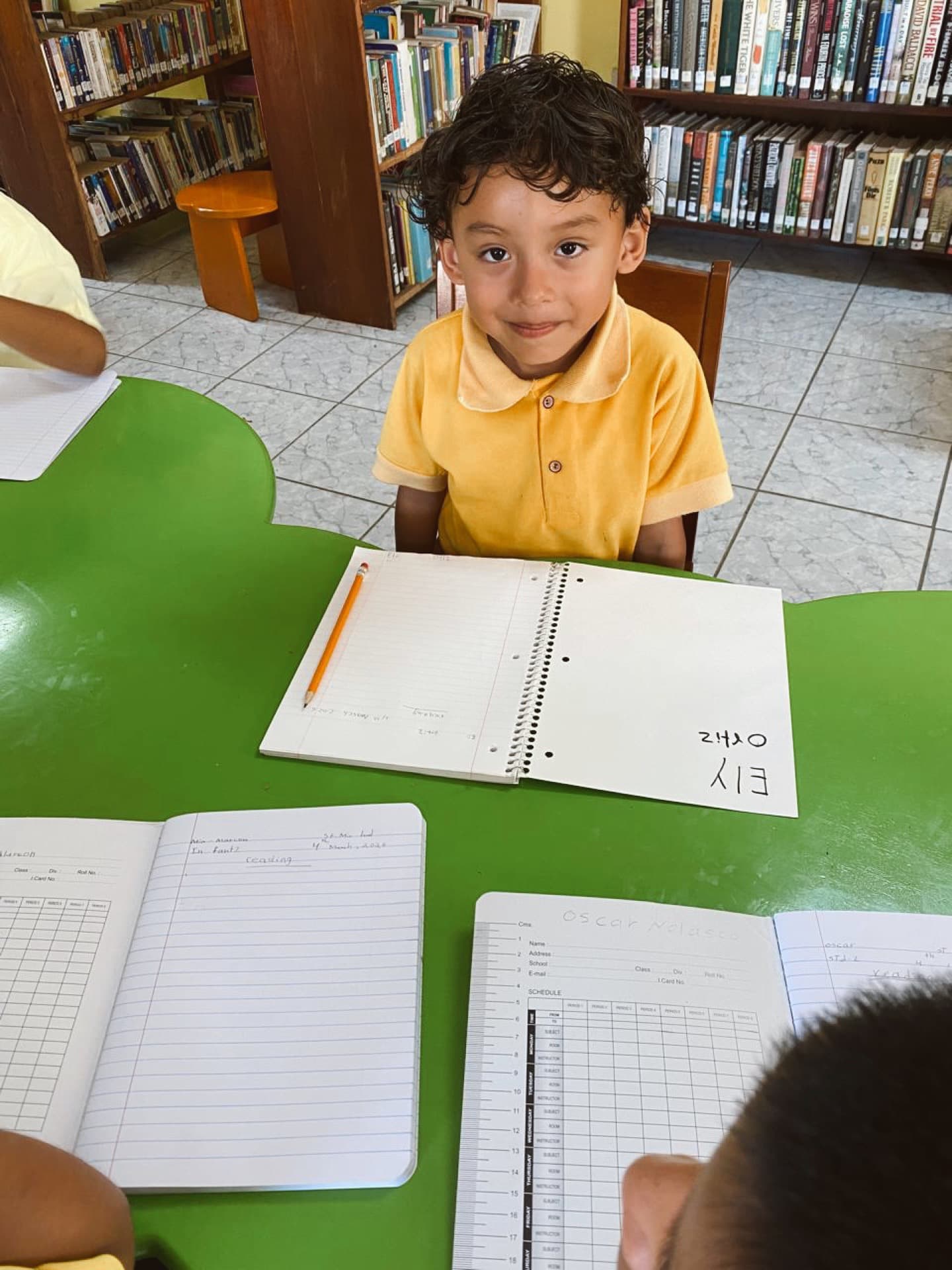 Child at the afterschool program library